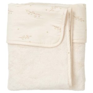 Wiegdeken Teddy Reversible Coast warm white