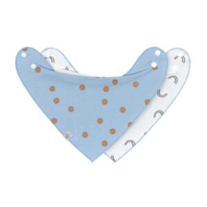 Lassig bandana 2-pack happy rascals smile sky blue