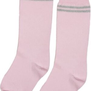 Knee socks LUREX stripe pink