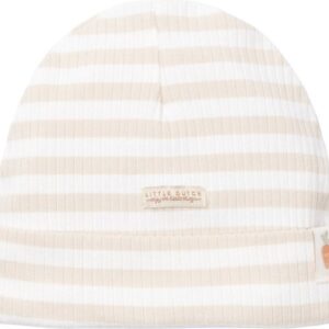 LITTLE DUTCH Babymuts Stripe Sand/White