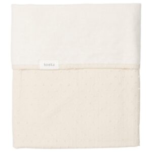 KOEKA - Ledikantdeken cotton fleece napa - warm white