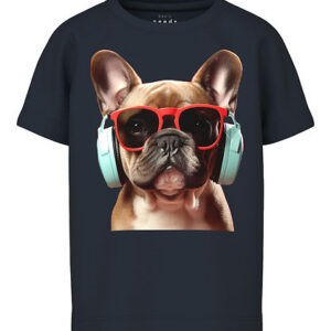 NAME IT - T-shirt Hond Bril Hoofdtelefoon