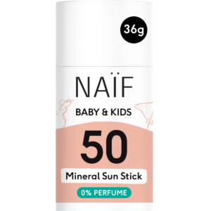 NAIF - Minerale Zonnebrand Stick 0% parfum voor Baby & Kids Factor 50 36GR