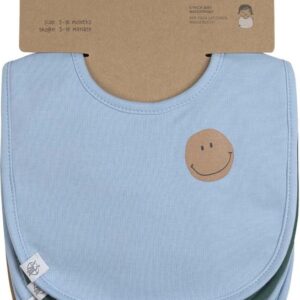 LASSIG - Slabbetje 5 stuks Voordeelpack Happy Rascals Smile sky blue