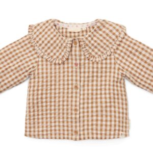 LITTLE DUTCH - Girls Winter - Blouse Brown Check